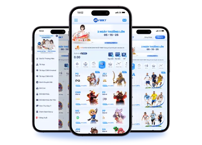 Hình ảnh điện thoại hiển thị mã QR để tải ứng dụng fb55